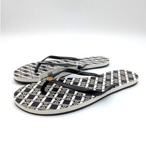 Tory Burch Chelsea Flip Flop Sandals Open Toe Women's Black Size US11M EU41.5